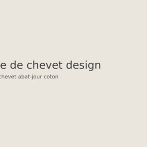 Lampe de chevet design